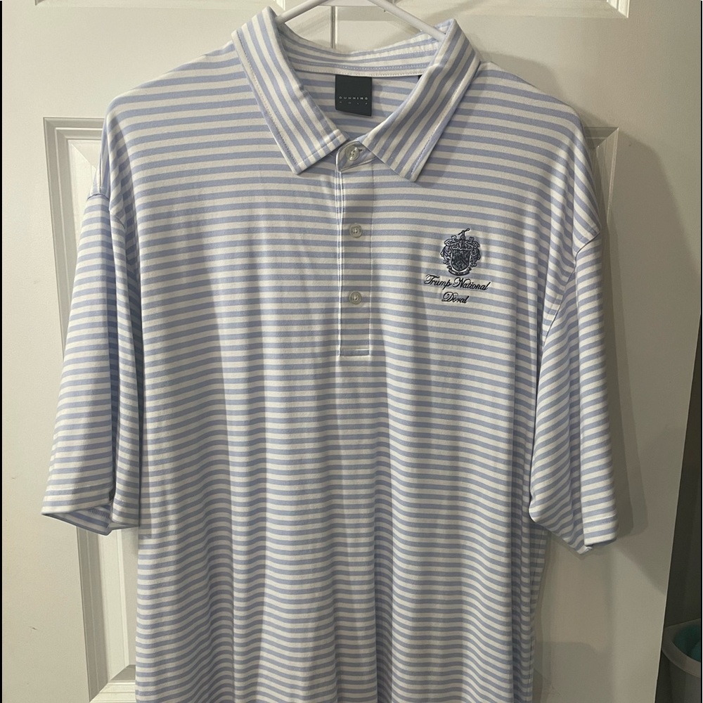 Dunning Trump National Dural golf polo 2xl xxl white blue